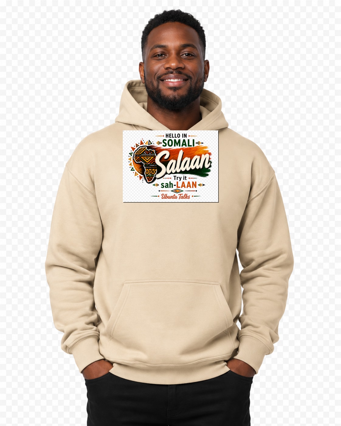 ubuntu-talks-chokwe-hello-hoodie-d01 — Custom model mockup