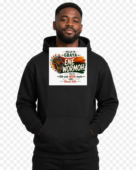 ubuntu-talks-edo-bini-hello-hoodie-d01 — Custom model mockup