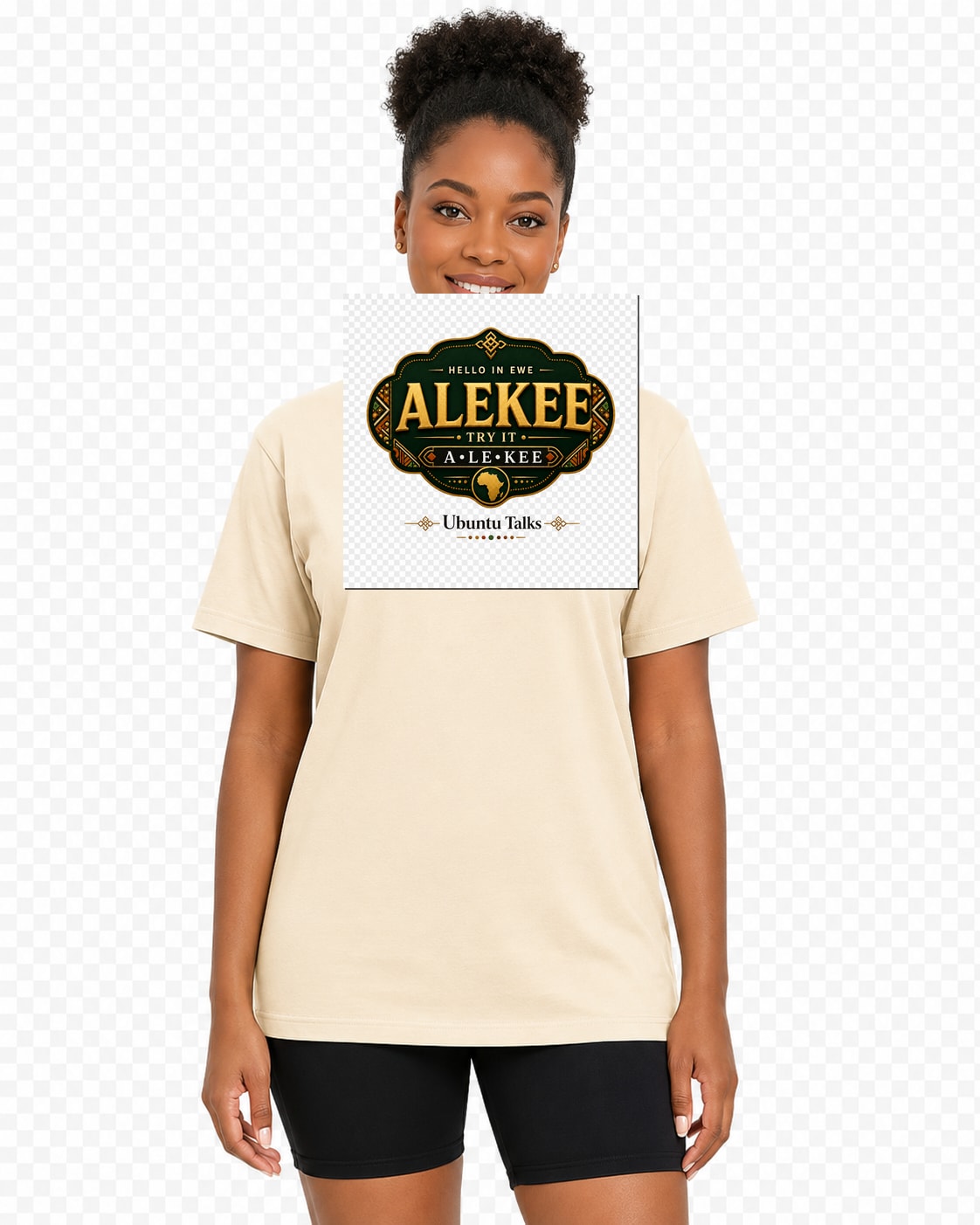 ubuntu-talks-ewe-hello-tee-d02 — Custom model mockup