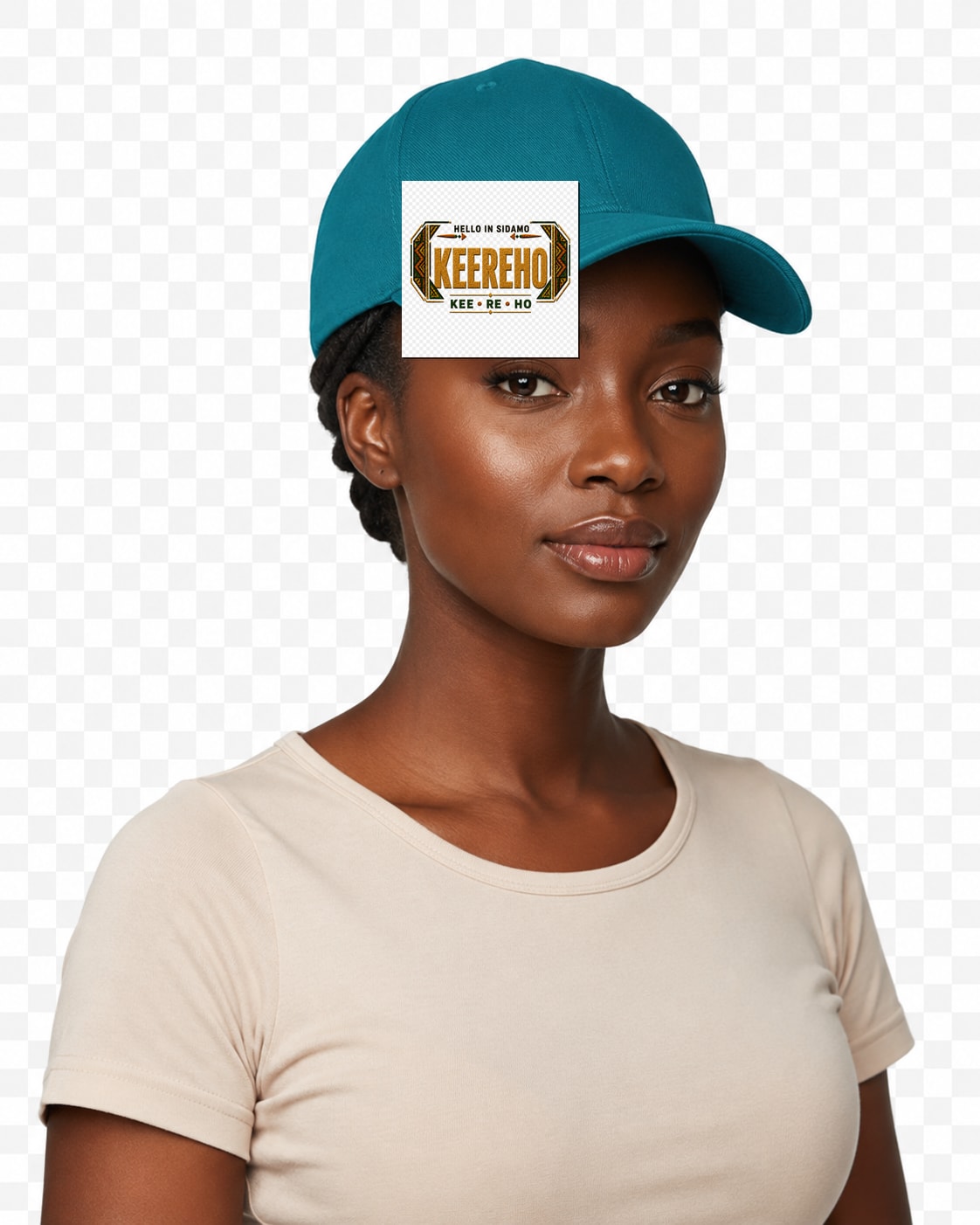 ubuntu-talks-gbaya-hello-cap-d01 — Custom model mockup