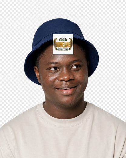 ubuntu-talks-igala-hello-bucket-hat-d01 — Custom model mockup