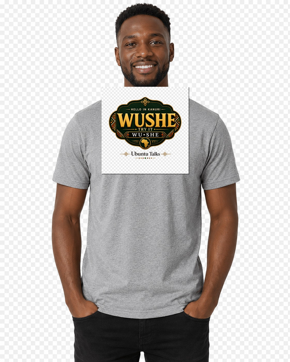 ubuntu-talks-kanuri-hello-tee-d02 — Custom model mockup