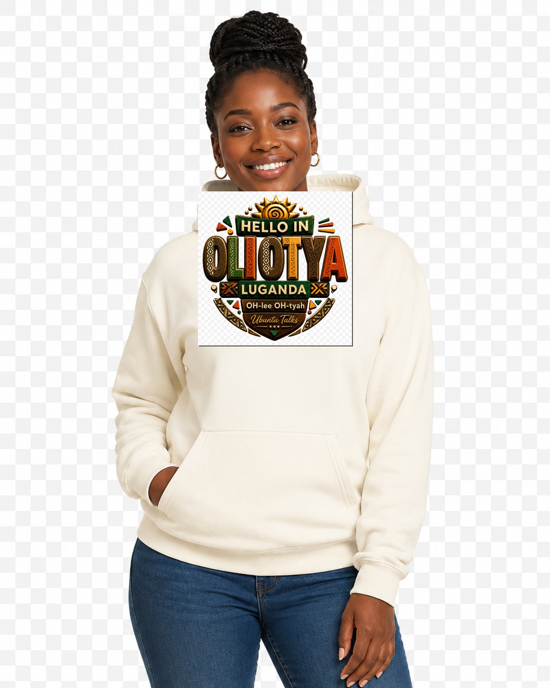 ubuntu-talks-luganda-hello-hoodie-d04 — Custom model mockup