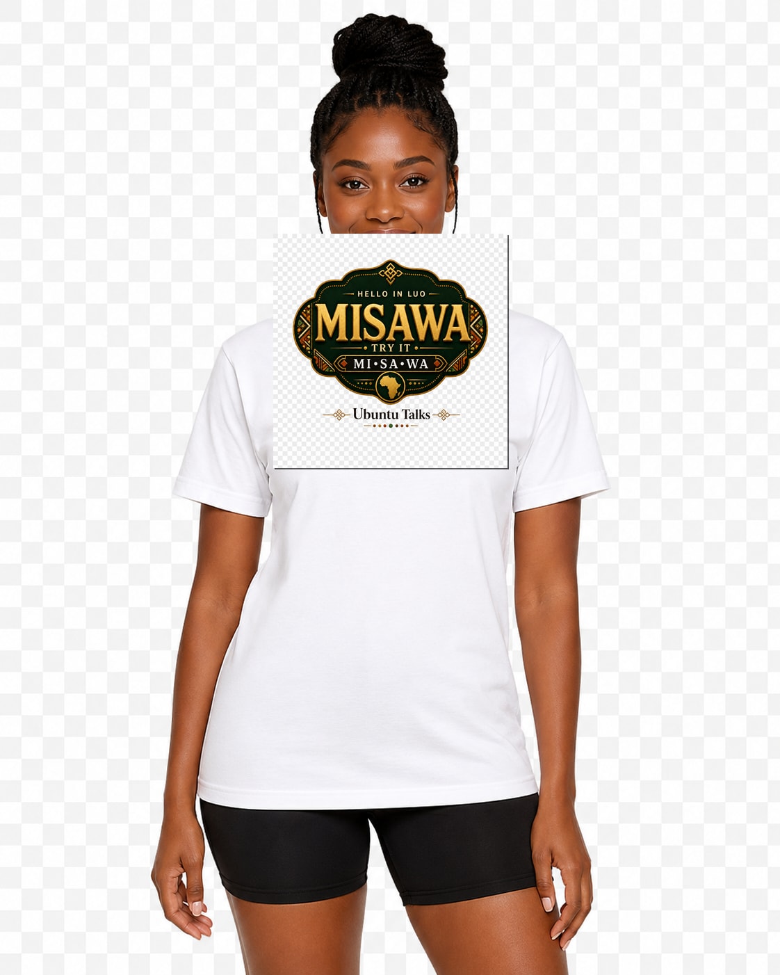 ubuntu-talks-luo-hello-tee-d02 — Custom model mockup