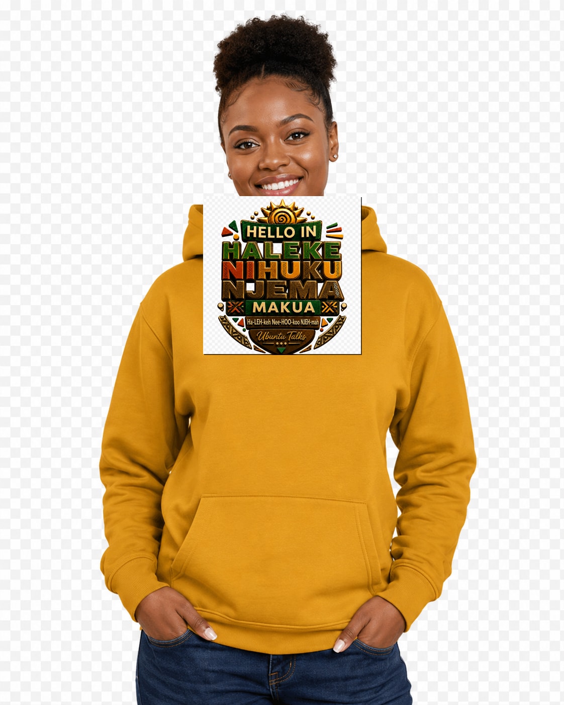ubuntu-talks-makua-hello-hoodie-d04 — Custom model mockup