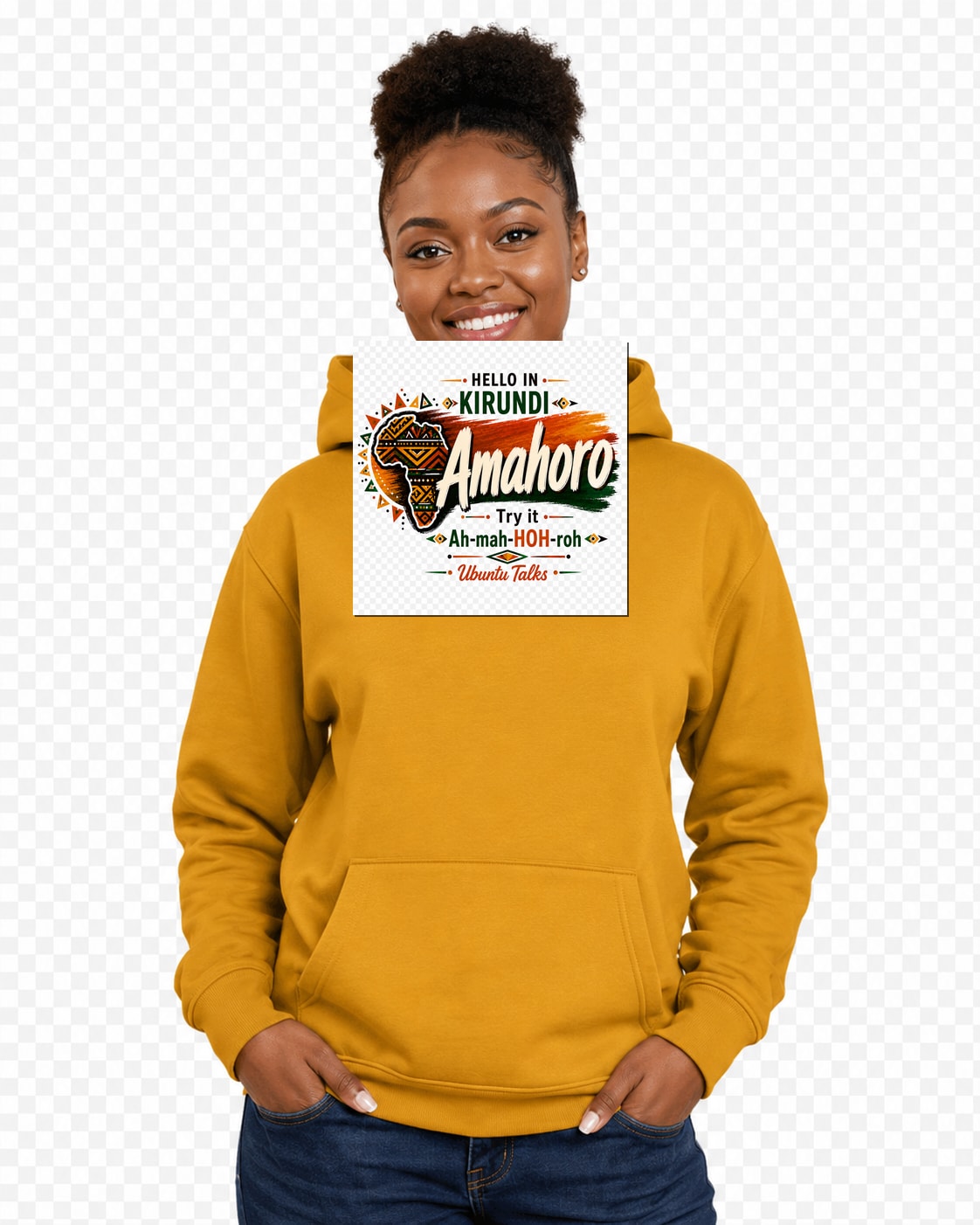 ubuntu-talks-moore-hello-hoodie-d01 — Custom model mockup