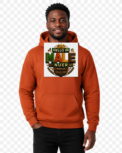 ubuntu-talks-nuer-hello-hoodie-d04 — Custom model mockup