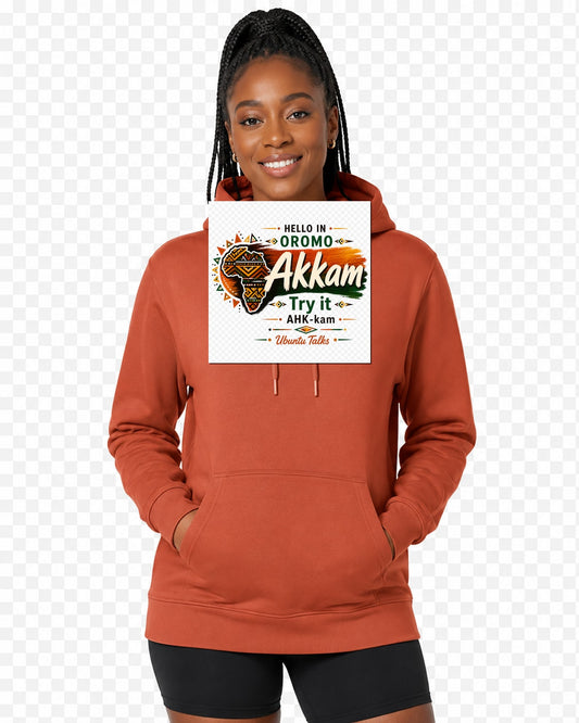 ubuntu-talks-oromo-hello-hoodie-d01 — Custom model mockup