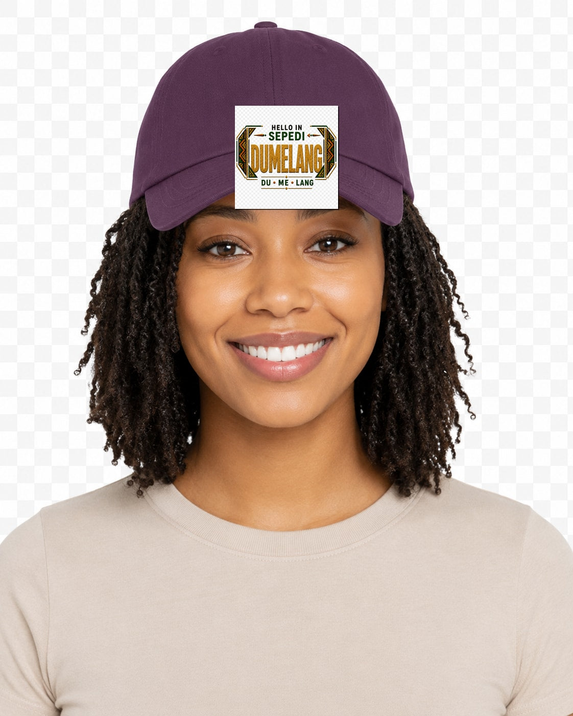 ubuntu-talks-sepedi-hello-cap-d01 — Custom model mockup