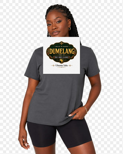 ubuntu-talks-sepedi-hello-tee-d02 — Custom model mockup
