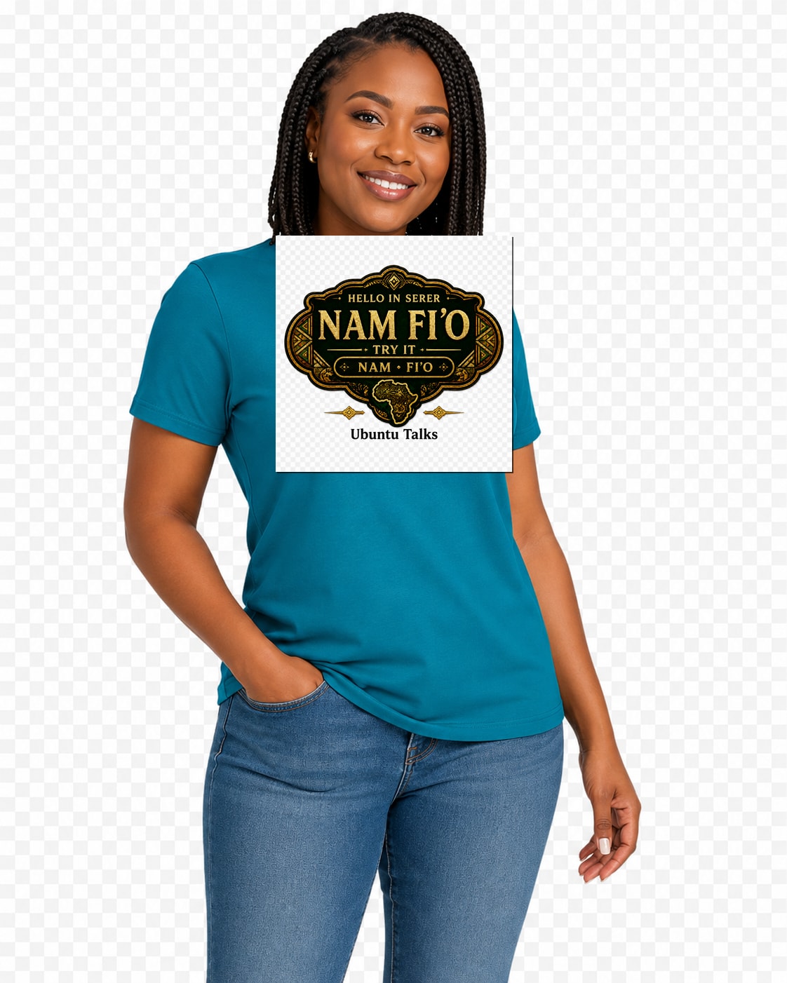 ubuntu-talks-serer-hello-tee-d02 — Custom model mockup