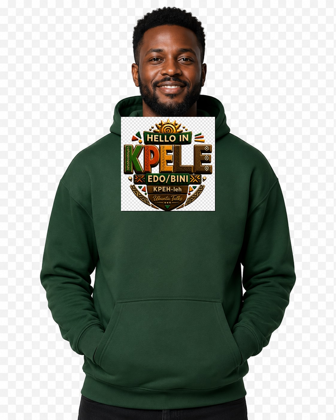 ubuntu-talks-sidamo-hello-hoodie-d04 — Custom model mockup