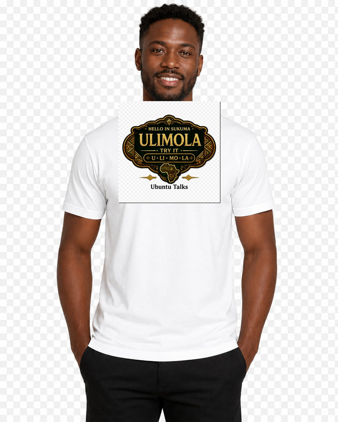 ubuntu-talks-sukuma-hello-tee-d02 — Custom model mockup