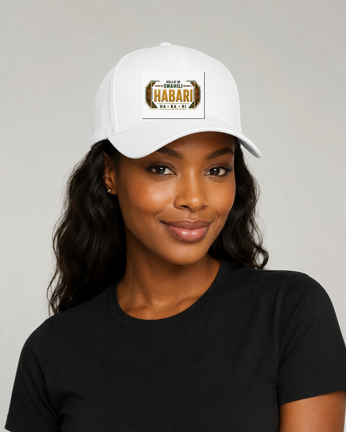 ubuntu-talks-swahili-hello-cap-d01 — Custom model mockup