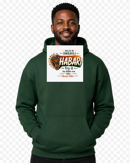 ubuntu-talks-swahili-hello-hoodie-d01 — Custom model mockup