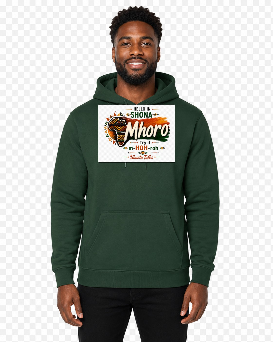 ubuntu-talks-temne-hello-hoodie-d01 — Custom model mockup