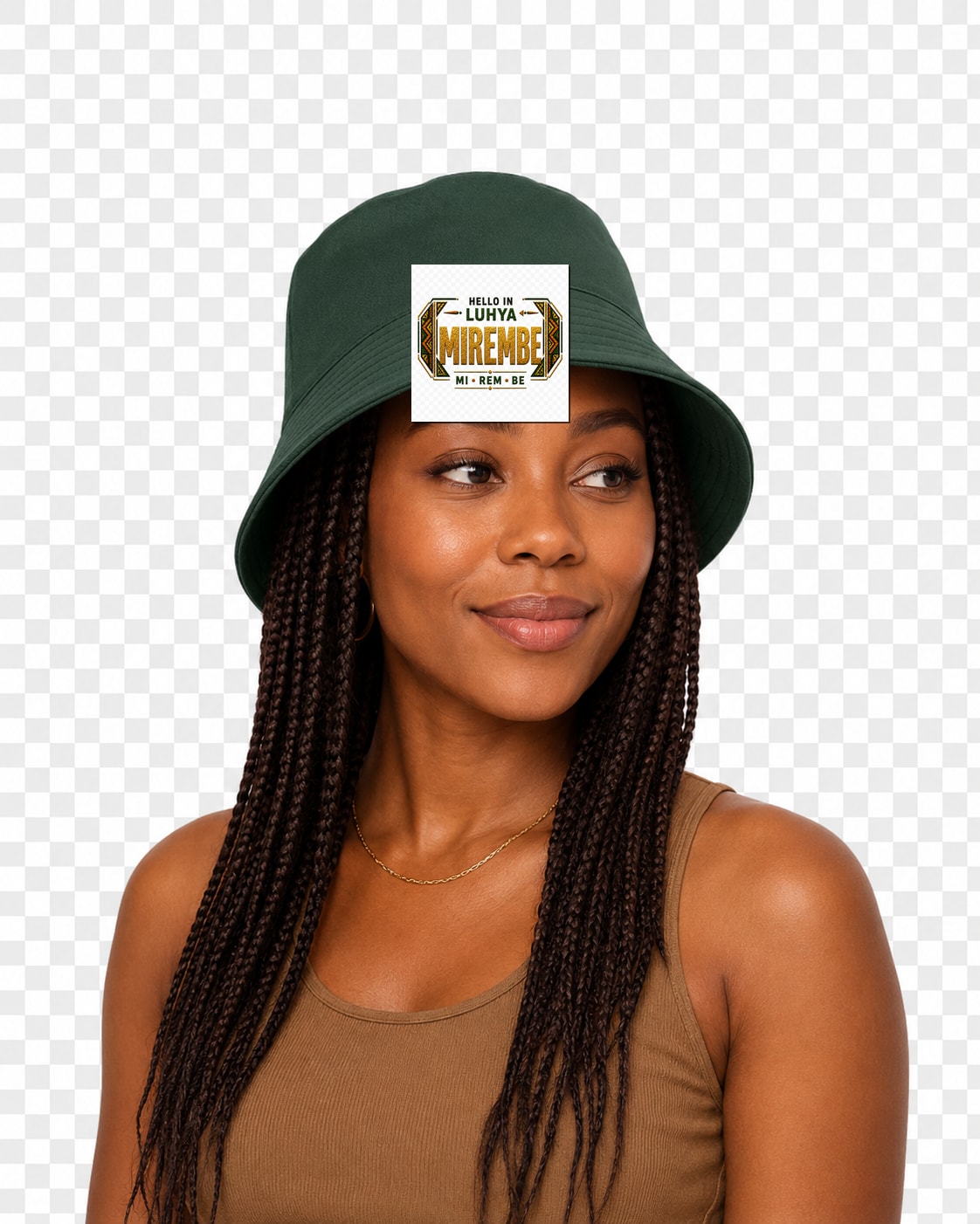 ubuntu-talks-teso-hello-bucket-hat-d01 — Custom model mockup