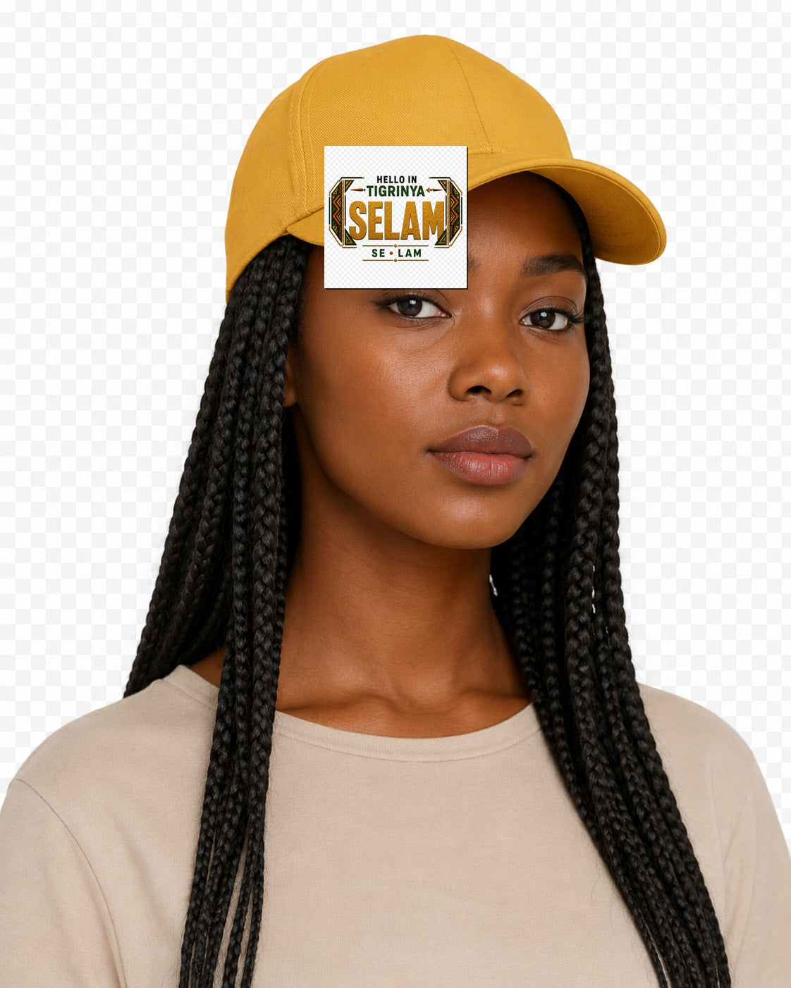 ubuntu-talks-tigrinya-hello-cap-d01 — Custom model mockup