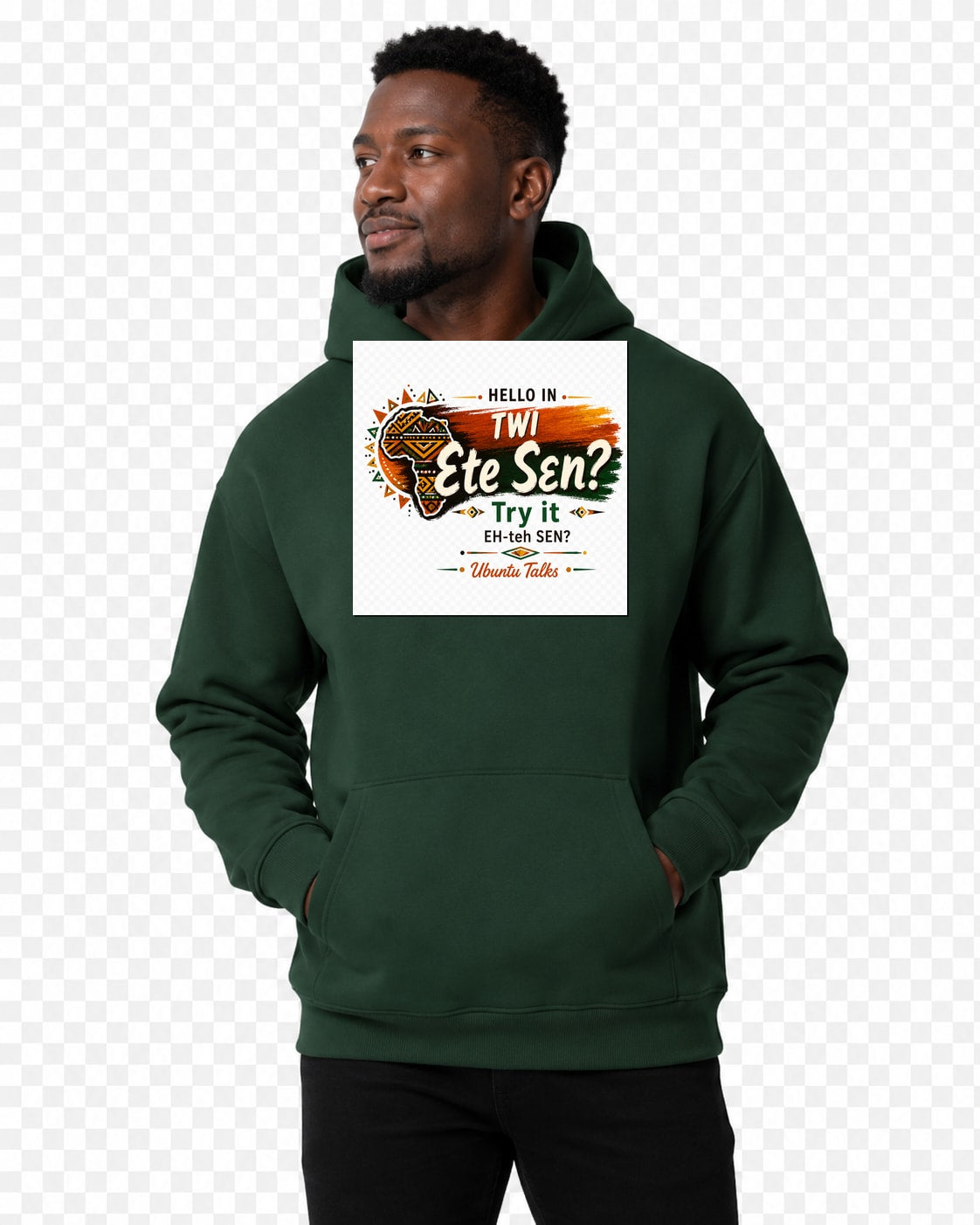 ubuntu-talks-twi-hello-hoodie-d01 — Custom model mockup
