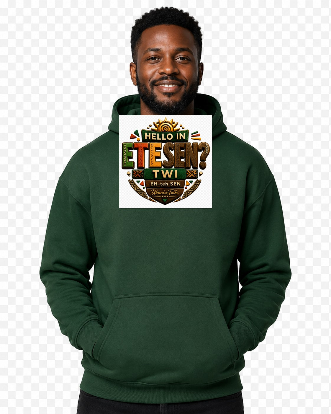 ubuntu-talks-twi-hello-hoodie-d04 — Custom model mockup