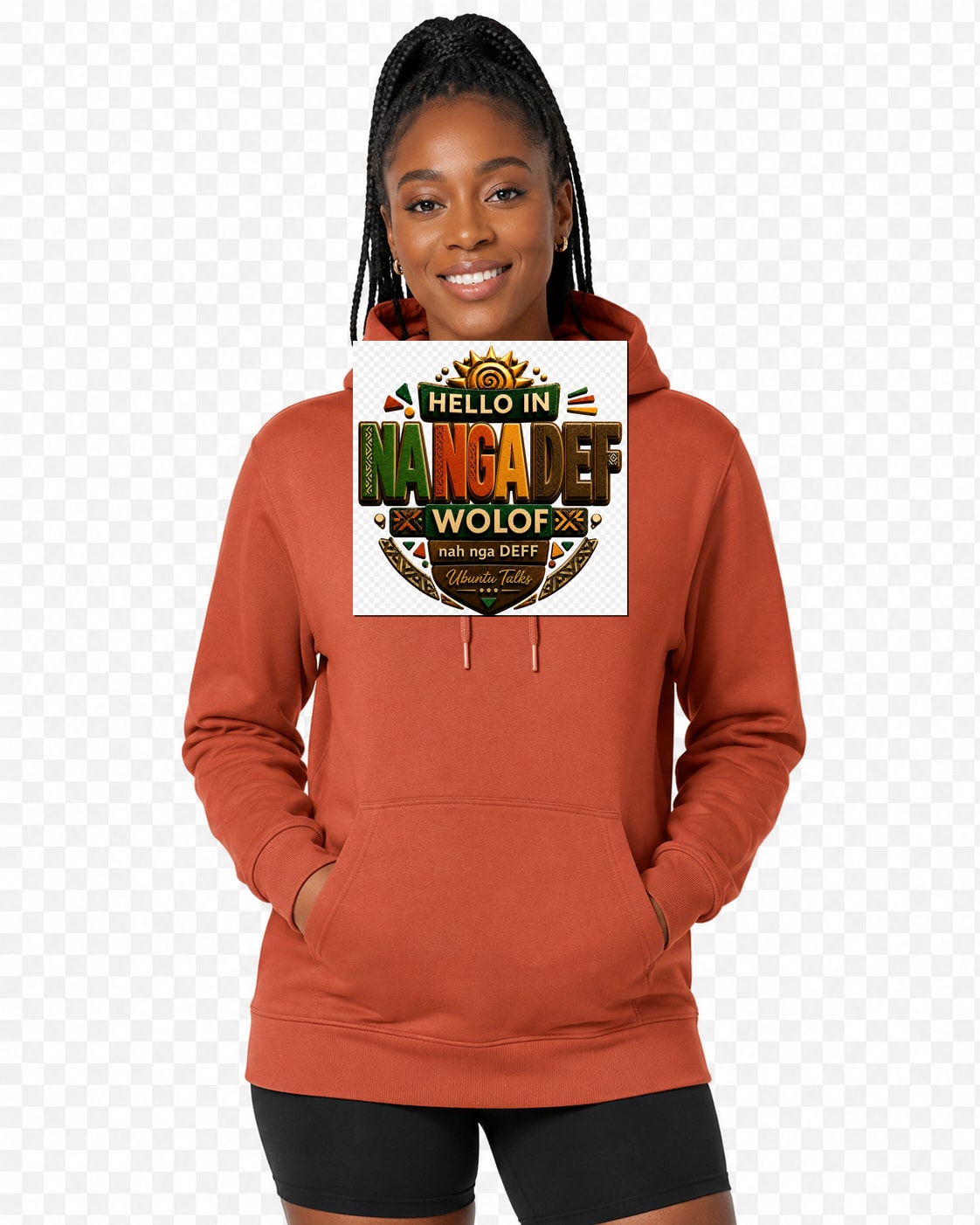 ubuntu-talks-wolof-hello-hoodie-d04 — Custom model mockup