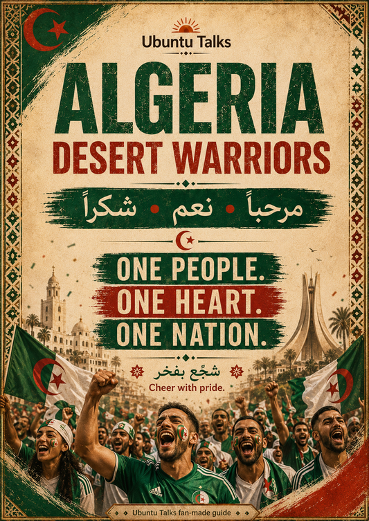 Ubuntu Talks World Cup Fan Pack hero poster — ubuntu-talks-world-cup-algeria-arabic-fan-pack