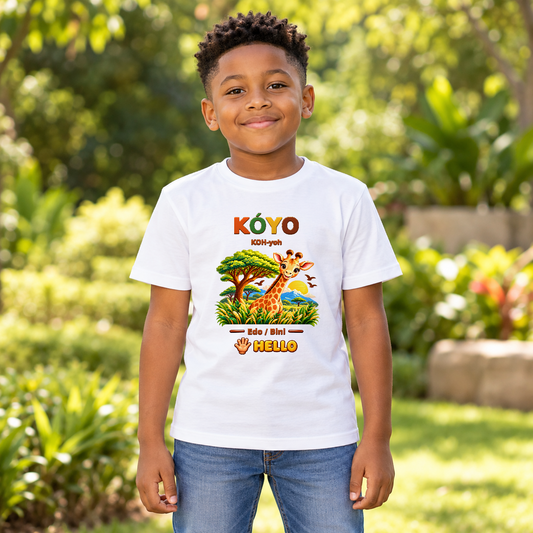Lil Ubuntu Kids Safari — Edo / Bini Youth Tee
